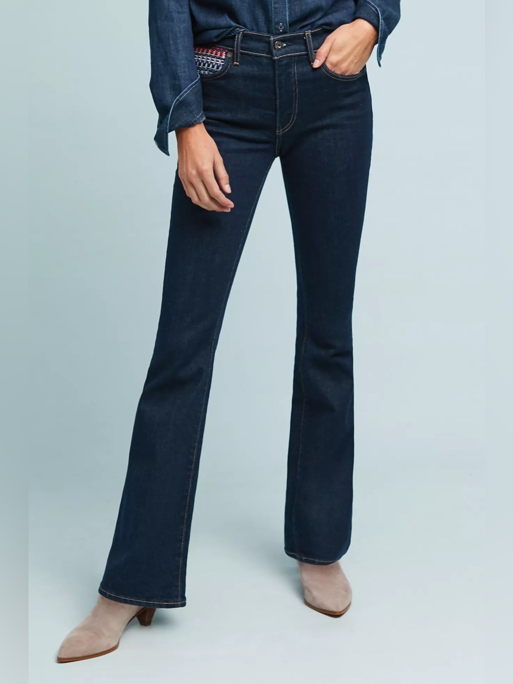 Anthropologie X Levi's Made & Crafted Stems Flare Mid Rise Jeans, Size 27